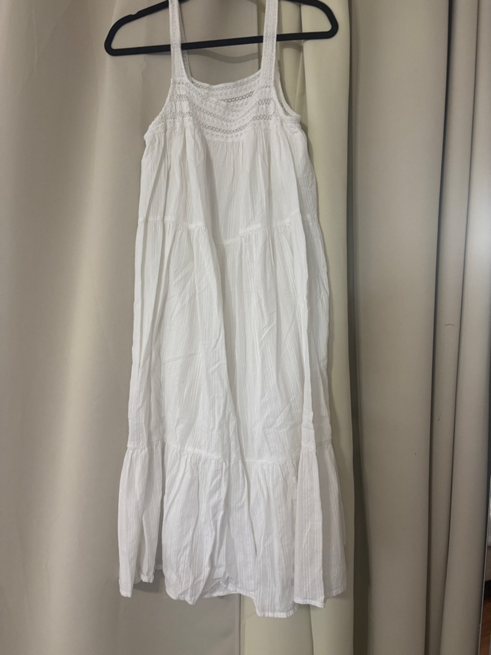 Universal Thread White Crochet Yoke Maxi Dress